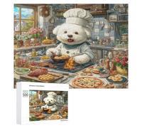 Bichon Frise Puzzle 500 Pezzi Rompicapo Relax Adulti Premium Cute Animal Pets Pressione Ridotta Dopo Il Lavoro Sfida Educativa Idea Regalo Festa Aziendale 500 PCS