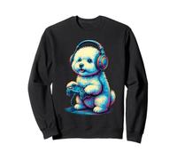 Bichon Frise Retro Gamer Vintage Gaming Amante dei cani Felpa