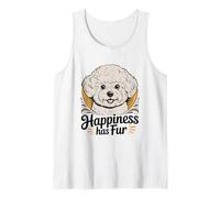 Bichon Frise Ritratto Felicità Ha Pelliccia Canotta