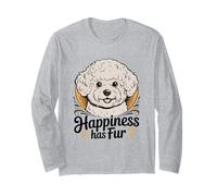 Bichon Frise Ritratto Felicità Ha Pelliccia Maglia a Manica