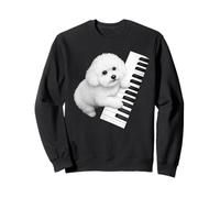 Bichon Frise Suonare Pianista Pianista Amante dei cani Felpa