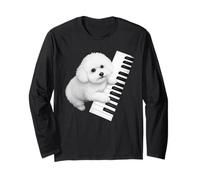 Bichon Frise Suonare Pianista Pianista Amante dei cani Maglia a Manica