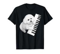 Bichon Frise Suonare Pianista Pianista Amante dei cani Maglietta