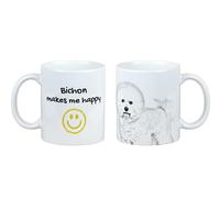 Bichon Frise tazza con il cane Mi rende felice Art-Dog