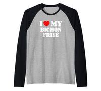 Bichon Frisés I Love My Bichon Frisé Maglia con Maniche Raglan