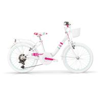BICI 20 FLEUR BIANCA CON CAMBIO, RUOTA LIBERA E COMANDO SHIMANO 6 VELOCITÀ MBM