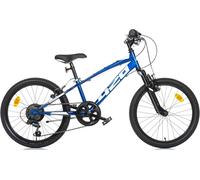 Bici 20 mtb 420 sport 6 velocità forcella ammortizzata nero blu per bambino