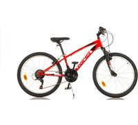 Bici 24 MTB ring 18 velocità forcella ammortizzata rossa Dino Bikes