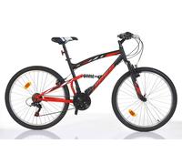 BICI 26 MTB BIAMMORTIZZATA FULL NERO/ROSSA