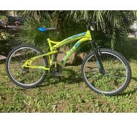 Bici 26 MTB Hogan FULL biammortizzata 18 velocità giallo blu