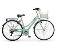 Bici 28 central city bike donna 6 velocità alluminio menta cestino optional MBM
