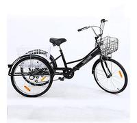 Bici a Tre Ruote Bici 24 Pollici Comfort Bikes Biciclette Regolabili Manubrio Adulti Triciclo con Cestino della Spesa Cruise Trike Ricreazione Shopping Picnic Esercizio Ciclismo Pedalata