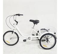 Bici a Tre Ruote Bici Crociera Triciclo Adulti 20 Pollici, Telaio in Acciaio ad Alto tenore Carbonio, Biciclette comode Il Tempo Libero, Lo Shopping, i Picnic, l'esercizio, Gli Uomini e Le Donne, Ci