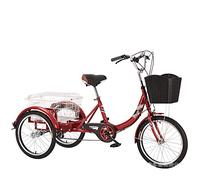 Bici a Tre Ruote Triciclo Adulti 20 Pollici, Bicicletta Adulti a Sei velocità con Cestino della Spesa, Bici Crociera attività Ricreative, Shopping, Picnic, Esercizio, Ciclismo Uomo e Donna, pedalata