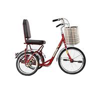 Bici a Tre Ruote Triciclo Adulti Bici a Tre Ruote Triciclo Adulti Trike Cruise Bike con Cestino Lo Shopping ricreativo Telaio in Acciaio al Carbonio con Sedile allargato e ingrandito Pedalata ciclis