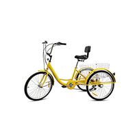 Bici a Tre Ruote Triciclo Adulti, Bicicletta a 7 velocità con Schienale e Grande Cestino, Bici Crociera a Tre Ruote attività Ricreative, Shopping, Picnic, Ciclismo, pedalata