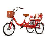 Bici a Tre Ruote Triciclo Adulti con Cestino della Spesa Trike Bike Bicicletta Schienale Sedile Bicicletta a 3 Ruote Lo Shopping ricreativo Uomo Donna Bici Ciclismo Pedalata