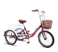 Bici a Tre Ruote Triciclo Adulti Trikes Bici a Tre Ruote Biciclette a Tre Ruote Cruise Trike con Cestino della Spesa Anziani Donne Uomini Ciclismo Pedaling