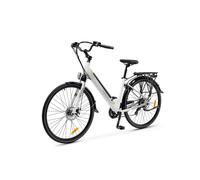 Bici Argento E-Bike Con Pedalata Assistita Omega White