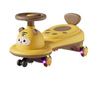 bici Auto oscillante con musica e luce antiribaltamento for ragazzi e ragazze giocattolo da cavalcare ruota lampeggiante età 3 anni e oltre bicicletta(Geel)