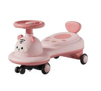 bici Auto oscillante con musica e luce antiribaltamento for ragazzi e ragazze giocattolo da cavalcare ruota lampeggiante età 3 anni e oltre bicicletta(Roze)