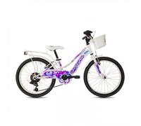 Bici Bambina City Girl 20 Bianca - Cambio Shimano 6V, Freni V-Brake