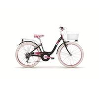 Bici Bambina Donna MBM Fleur 24" Cambio 6 Velocità (Nero)