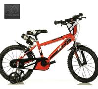 Bici Bambini R88 Dino Bikes Arancione con Stabilizzatori- Borraccia- Parafanghi