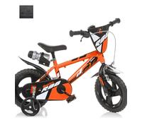 Bici Bambini R88 Dino Bikes Arancione con Stabilizzatori- Borraccia- Parafanghi