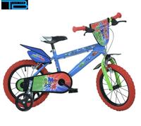 Bici Bambino 14'' PJ Masks con Rotelle/Stabilizzatori-Dino Bikes
