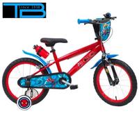 Bici Bambino 16'' SPIDERMAN con Rotelle/Stabilizzatori- Borraccia