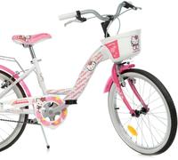 Bicicletta hello kitty 20" - rosa con cestino e accessori - dino bikes