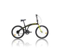 BICI BICICLETTA CASCELLA POCKET PIEGHEVOLE 24' 6V NERO GIALLO