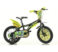 BICI BICICLETTA DINOSAUR PER BAMBINO BIMBO 5 6 7 8 ANNI ROTELLE 2 FRENI