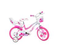 BICI BICICLETTA FLAPPY CON ROTELLE BAMBINA 4 5 6 7 ANNI - 14" - 95/115 cm