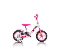 Bicicletta da 10 Pollici senza Freno per Bambini - Telaio in Acciaio, Ruote in Lega, Sella Regolabile e Stabilizzatori di Sicurezza - Adatta dai 2 ai 3 Anni