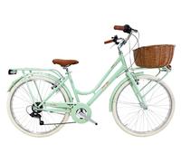 Bici da città citybike ctb vintage retro dolce vita by canellini con cambio 6 velocità roma 26 (Verde Chiaro)