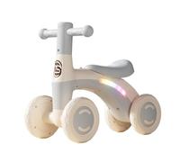 Bici da corsa a 4 ruote senza pedali con luci musicali, macchina senza pedali, giocattoli for interni ed esterni(Grey)