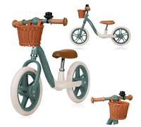 lionelo Alex Bici senza pedali per bambini da 3 anni fino 30kg Resistente e leggera solo 3kg Ruote in schiuma EVA 30cm Manubrio e sella regolabili Blocco dello sterzo Poggiapiedi Cestino