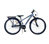 26 Pollici Croce Ragazzi Bicicletta Grigio Verde 9-12 Anni 3 Marce Portapacchi
