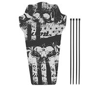 Bici di montagna anteriore di fango posteriore PP5 Materiale plastico Fenderi di parafanghi per biciclette per andare in bicicletta (Testa del cranio)