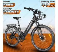 Bici elettrica 500W motore Brushless 26 pollici pneumatico 36 v15ah batteria al litio rimovibile E-Bike adulto neve fuoristrada bicicletta elettrica Green Delived 3-7 Days