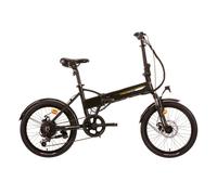 BICI ELETTRICA EBIKE PIEGHIEVOLE 20 SHIMANO 6V FRENO DISCO ALLUMINIO NERO AMMORT