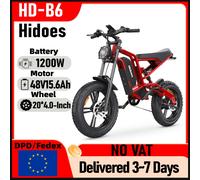 Bici elettrica Hidoes B6 1200W Motore di potenza 48V15.6AH Batteria al litio Moto Bici elettrica 20*4 in Fat Tire Neve E-bike 1200W 48V 15.6Ah