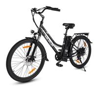 Bici elettrica per adulti VARUN, 26 pollici, motore da 250 W, batteria rimovibile da 48 V 7,8 Ah, 7 velocità - Nouvo