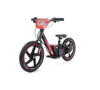 Bici elettrica per bambini RIRIBIKE RTX6 24V (16"), rosso, Batteria al litio, Motore 250W, Freno a disco, Sedile regolabile in morbido PU