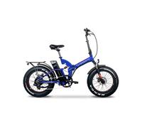 Bici Elettrica Pieghevole AR-BI-210030 Argento Bike Blu con Pedalata Assistita