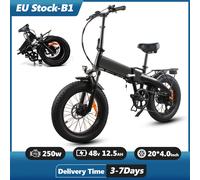 Bici elettrica pieghevole B1 20 pollici 48V 12,5Ah 600Wh Bici elettrica per tutti i terreni 7 velocità Biciclette elettriche assistite con potenza Gamma 50-80 km grey