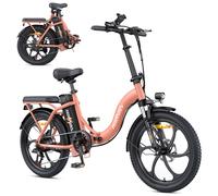 Bici Elettrica Pieghevole MilePort 1, Motore Da 250W, Batteria Rimovibile 36V 13Ah, 25 Km/h, Ruote Fat 20"x3.0", Forcella Ammortizzata, 7 Marce, Fino A 100 Km - Perfetta Per Spostamenti Urbani E Gite