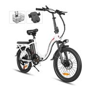 Bici elettrica pieghevole SAMEBIKE CY20, bicicletta elettrica da 20'' per pendolari per adulti, motore da 350 W, batteria da 36 V 12 Ah - Nouvo